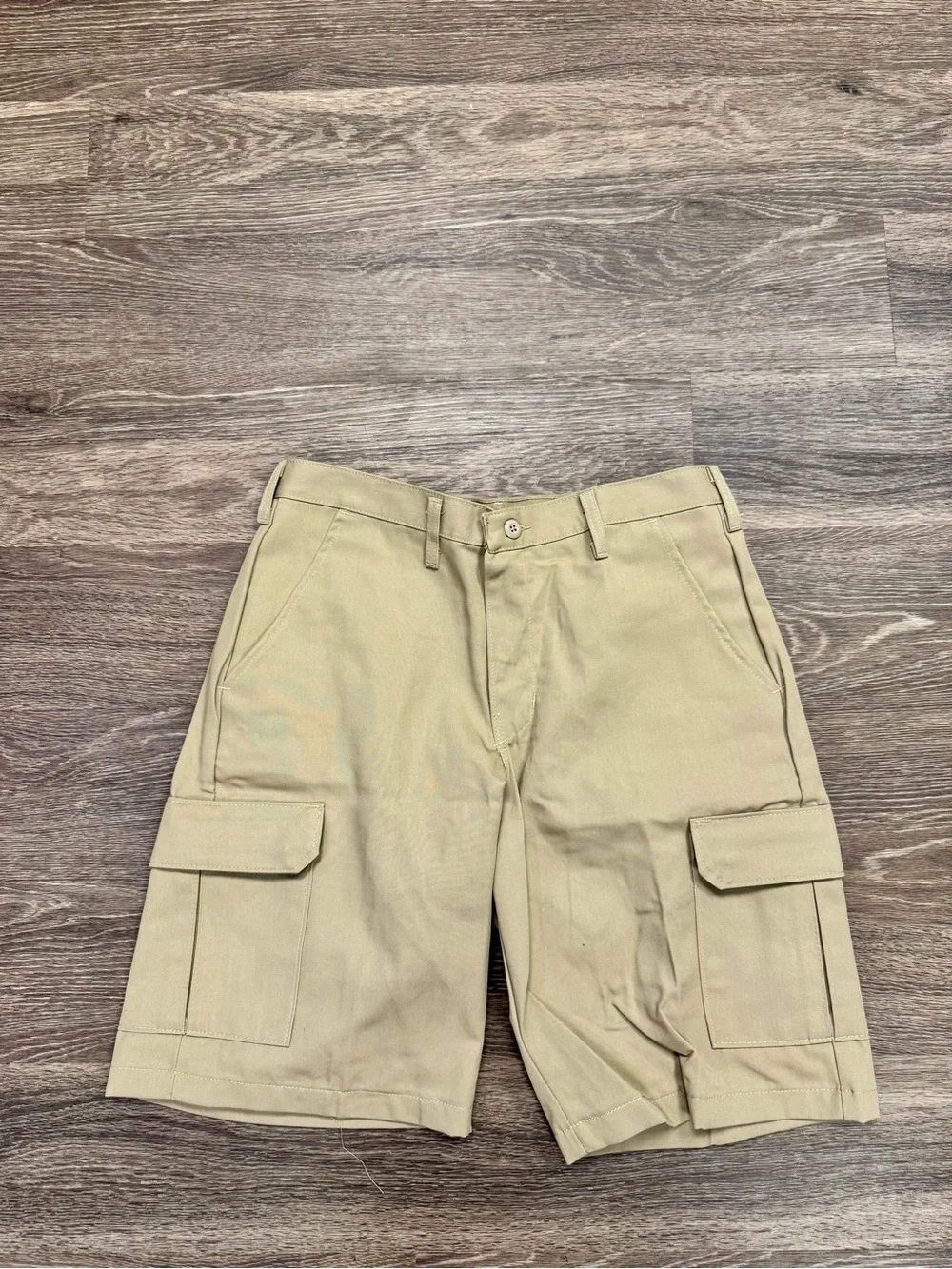 Red Kap Men’s 32x12 Khaki Industrial Cargo Work Shorts PT66 NWT